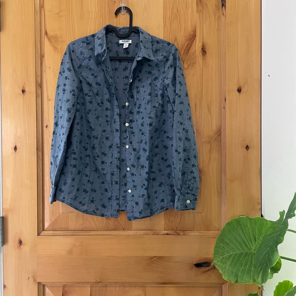 Chambray floral print - XS